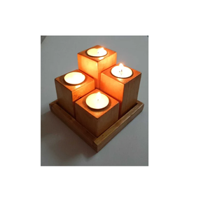 Dernier thème Long bougeoir en bois écologique de haute qualité fait à la main pour la décoration de la maison pour la décoration de mariage et de fête - Product Image 1