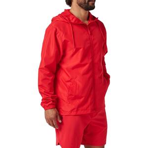 Conjunto de chándal cortavientos con capucha personalizado para mujer Chaqueta y pantalones cortos para correr de dos piezas con patrón sólido - Product Image 4