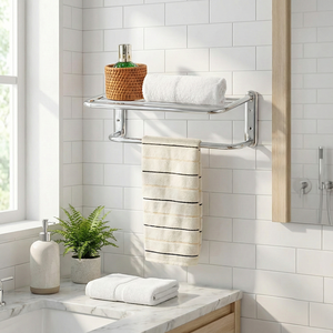 Shopee Sale 2-Tier Cast Iron Bath Towel Rack with <b>Heater</b> <b>Home</b> Storage Rack <b>for</b> Hotels Manufacturer's Wholesale on EBay - Product Image 1
