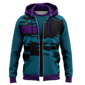 Sudadera con Capucha Sublimada de Moda, con Cierre, 100% Poliéster, Tejido Transpirable, Diseño Personalizado, Servicio OEM, Cómoda para Uso Diario - Product Image 5