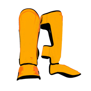 2024 Espinilleras con estampado de logotipo personalizado más vendidas, protectores de piernas protectores de boxeo de PU de alta calidad, último diseño para deportes - Product Image 1