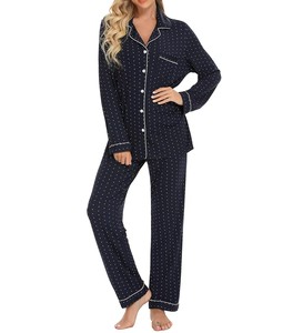 Cómodo Loungewear Modal pijamas para mujer hogar suave ropa de dormir transpirable verano primavera temporada manga larga Mujer ropa de dormir - Product Image 6