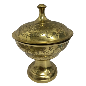 Ollas Khajoor Vintage de Latón de Alta Calidad con Grabado y Acabado Pulido para el Hogar y Restaurantes, Utensilios de Cocina, Olla para Dátiles Árabes - Product Image 4