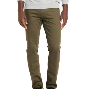 กางเกงแฟชั่นผ้าคอตตอนทรงตรงสำหรับผู้ชายกางเกงถักสีพื้นเข้ารูปสำหรับใส่ในฤดู - Product Image 1