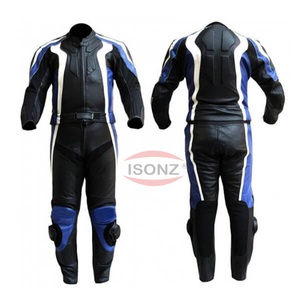 Traje de Motocicleta de Cuero Unisex ISONZ Personalizado con Mangas Completas, Protector de Carreras y Seguridad para Motocicleta para Todas las Estaciones - Product Image 1