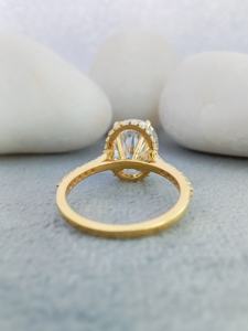 Anillo de Compromiso y Boda de Plata de Ley 925 con Diamante Moissanita de 3 Quilates, Conjunto de Joyería Fina Certificada por GIA para Regalo de Aniversario - Product Image 4