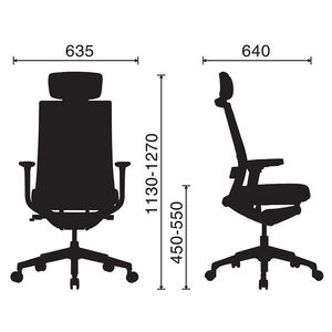 Silla de Oficina Ergonómica Active-T01 con Reposacabezas Ajustable, de Alta Gama HOGVP045-Cromo, Tapizada en Cuero PU para Uso en Hogar, Oficina y Hospital - Product Image 3