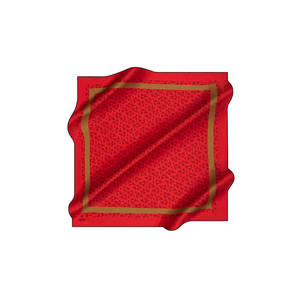 Geometric Digital Print <b>Silk</b> Crepe Satin Square <b>Scarf</b> 90x90 - Product Image 1