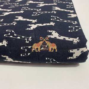 New Design Cotton Block Animal Printed Giraffe Printed Cotton Fabric for Kids Eco Friendly Wholesale Natural Clothing Fabric - Product Image 2