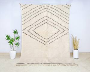 Hecho a mano auténtica marroquí Beni Ourain alfombra Azilal alfombra Tapis - Product Image 6