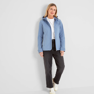Respirant Misty Blue femmes Keld Softshell veste à capuche prix usine manches longues coupe-vent femmes course vestes de plein air - Product Image 4