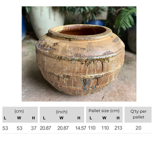 กระถางต้นไม้ดินเผาสไตล์วินเทจสำหรับตกแต่งบ้านและสวนกลางแจ้งผลิตจากเวียดนาม - Product Image 2