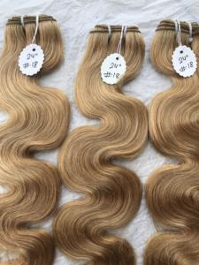 หนังกำพร้าบราซิลเรียงเวอร์จินที่ยังไม่ได้สีดิบ #18รวมกลุ่มผมร่างกายขายส่ง100% Remy มนุษย์ผมของผู้ขายการรวมกลุ่ม - Product Image 2