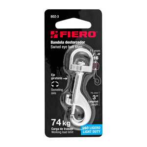 Fiero BDZ-3 Stainless Steel Swivel Dog <b>Leash</b>, Premium 1/2-Inch Durable <b>Pet</b> Lead for Dogs, Simple Solid Design with Secure Clasp, - Product Image 1