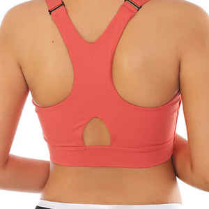 High Quality Women Gym Active Yoga Wear Front Halter <b>Backless</b> Strappy Padded Spandex Breathable <b>Sports</b> <b>Bra</b> - Product Image 6