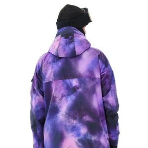 2025 chaquetas de esquí para hombre, chaqueta de esquí impermeable con estampado de snowboard, capucha desmontable, forro polar, cuello levantado, piel con múltiples bolsillos - Product Image 5
