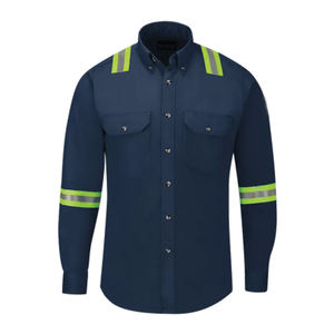 Oil Industry High Visibility Heat Resistant FR Cotton CE Certified Shirts Professional Working Clothes <b>Electrical</b> Safety - Product Image 3