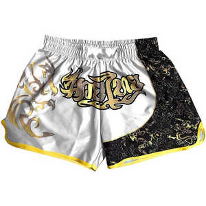Shorts de Muay Thai pour hommes de haute qualité ODM conception de Sublimation d'étiquette personnalisée équipement de boxe coup de pied - Product Image 3