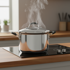 Olla para Sopa y Caldo de Acero Inoxidable Tempra de 18 cm con Tapa Cromada Pulida 012896020518 para Lagostina - Product Image 3