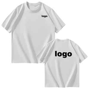 Fabricación directa de alta calidad 100% algodón Casual manga corta de talla grande camisetas de hombre transpirable bordado impreso Jersey - Product Image 3