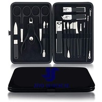 Coupe-ongles noir de haute qualité en acier inoxydable, kit professionnel de manucure et de beauté