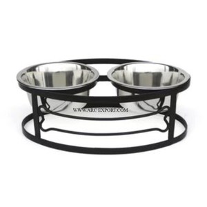 Gamelle surélevée en métal pour chien, double gamelle en acier inoxydable surélevée pour nourriture et eau pour petits et moyens chiens, gamelle pour animaux de compagnie - Product Image 4