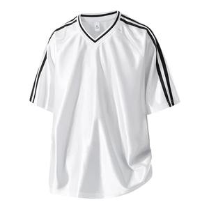 Camiseta Deportiva de Manga Corta para Hombre, Estilo Fútbol Americano, Cuello en V, para Verano, Entrenamiento, Tallas Grandes, Secado Rápido - Product Image 3