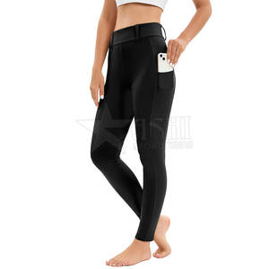 Meilleurs leggings équestres pour femmes culottes en maille panneau design anti-dérapant leggings serrés d'équitation en silicone - Product Image 1