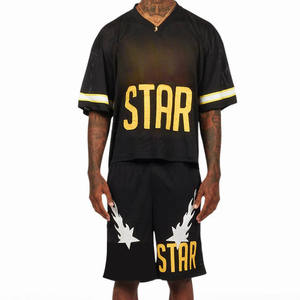 Ensemble t-shirt et short respirant pour l'été, vêtements de sport deux pièces pour la salle de sport, l'entraînement, la remise en forme, la course à pied - Product Image 1