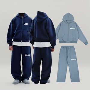 Conjunto de Sudadera con Capucha y Pantalones Deportivos para Hombre, Personalizado con Logotipo, Estilo Casual Urbano, 100% Algodón, Felpa Gruesa - Product Image 1