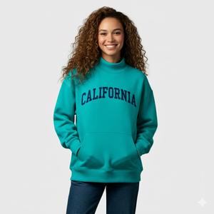 Sudadera de Forro Polar Personalizada para Mujer, Estilo Universitario, con el Logotipo de la Hermandad Phi Delta Theta, Ecológica, Cuello Alto, Holgada, con el Logotipo de Alpha Delta Alpha - Product Image 5