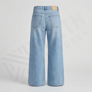 Pantalons en coton respirant pour femmes, pantalons décontractés, pantalons cargo pour femmes, pantalons en jean pour femmes, pantalons à jambes larges, jeans tendance - Product Image 2