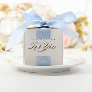 Rosa kleine laser geschnittene Design würfel Papier Schmucks cha tulle Verpackung Hochzeit Geburtstag Feiertags ereignisse Geschenk geben Großhandel