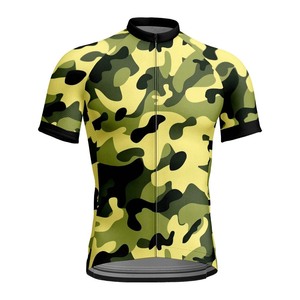 Maillot de cyclisme H.S.A International style camouflage, personnalisé pour équipe de montagne, 100% polyester respirant, sublimé - Product Image 1