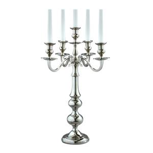 เชิงเทียนสีเงินตกแต่งภายในและ wadding candelabra ตกแต่งงานฝีมือโลหะหรูหราผู้ถือเทียนและอุปกรณ์ให้แสงสว่าง - Product Image 2