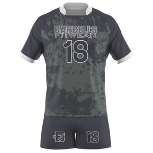 Vente en gros d'uniformes de rugby personnalisés, maillots d'équipe respirants et shorts sublimés, maillot de rugby personnalisé - Product Image 1