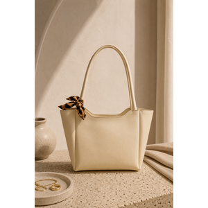 Sac à main et sac à bandoulière en cuir imprimé léopard avec détail écharpe à motifs - Product Image 1