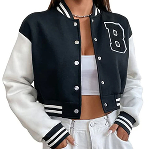 Chaqueta de béisbol personalizable para mujer Varsity & College Letterman Bomber Patrón en blanco único para hombre - Product Image 5