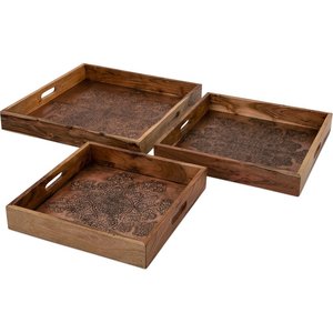 Plateau en bois de forme rectangulaire, plateau de service en bois de couleur blanche, plateau de service en bois personnalisé - Product Image 3