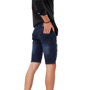 <b>Men</b> Denim Shorts Distressed Washed 100% Cotton <b>Stretch</b> Casual Summer Streetwear Vintage Slim Fit Ripped Custom ODM - Product Image 4