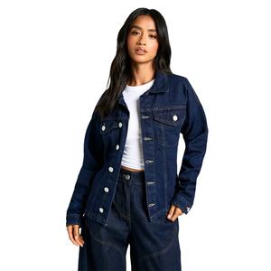 Vestes en jean d'hiver respirantes en tricot délavé à l'acide pour femmes grandes tailles, nouvelle collection, prix de gros - Product Image 1