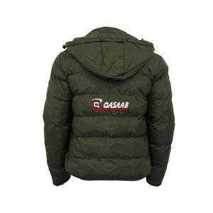 Patchwork Men Fashion Custom Design Winter Warmed Casual Waterproof Windbreaker Polyester Cotton Hooded Puffer Jackets - Product Image 3