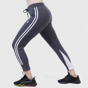 High Waist Essential <b>4</b>-<b>Way</b> <b>Stretch</b> Sports Pants Breathable Nylon/Spandex Leggings with Side Stripe for Fitness Yoga ODM Supply - Product Image 5