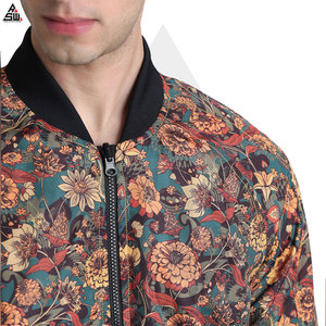 Wholesale Price Winter Custom Front Logo Sublimation <b>Canvas</b> Windproof Bomber <b>Jacket</b> for <b>Men</b> High Quality Pakistan Made - Product Image 2