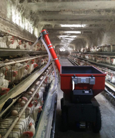 Nouvelle machine d'alimentation automatique pour volailles, chariot de distribution de nourriture, capacité de la trémie de 120 kg, construction métallique pour élevage avicole
