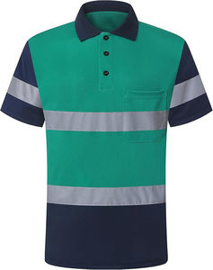 Chemises polo de sécurité respirantes antibactériennes en polyester, vente en gros, haute qualité, double réflecteur, haute visibilité, vêtements de travail imperméables - Product Image 1