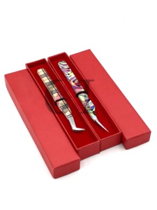 Meilleur Style Russe Volume Conception Différente Papier Revêtement Isolation Pointe Argent Logo Personnalisé Extension De Cils Pince À Épiler Outil De Beauté - Product Image 3