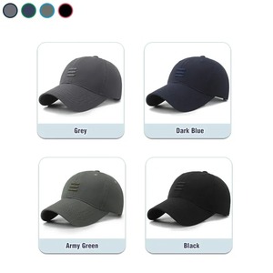 4 colores nueva moda suave superior gorra de béisbol deporte al aire libre Casual algodón Snapback sombreros para hombres y mujeres tres barras papá sombrero diseño - Product Image 2