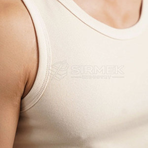 Débardeur élégant pour homme, écologique, respirant, col rond, matière extensible douce, coupe confortable, musculation, entraînement, course à pied, sport - Product Image 5
