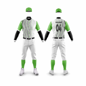 Conjuntos de uniformes de béisbol personalizados Hombres Último diseño 2025 100% Poliéster Transpirable Servicio OEM de alta calidad - Product Image 6